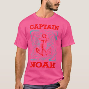 Wo Captain Noah Personalisiert Name Seaman Boot T T-Shirt