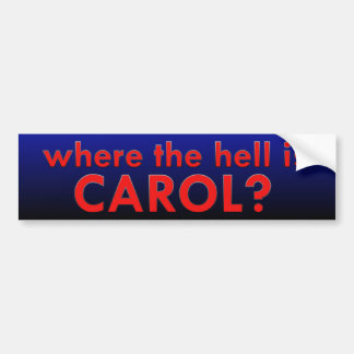 Wo Carol-Autoaufkleber ist Autoaufkleber