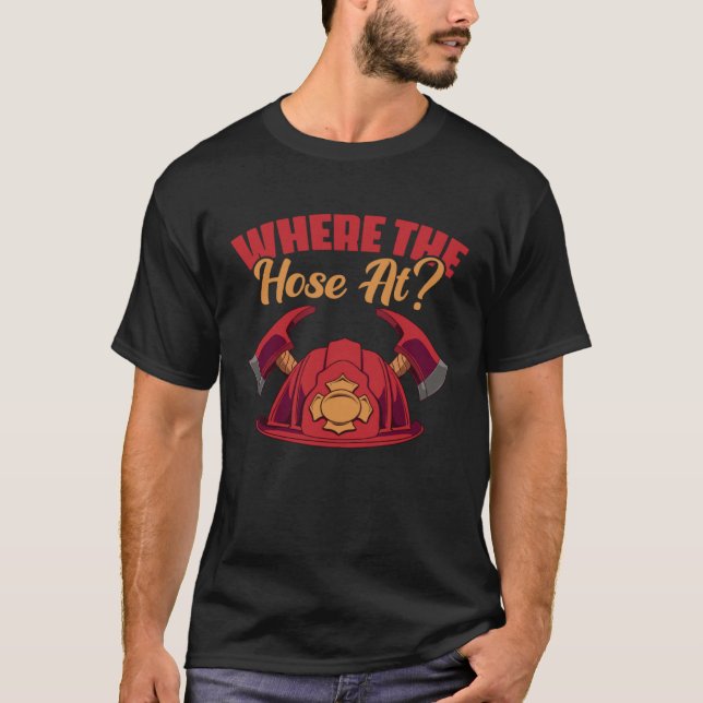 Wo das Haus bei Feuerwehrmann oder Arbeiter T-Shirt (Vorderseite)