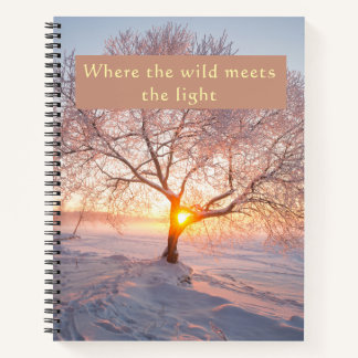 Wo das Wilde das Licht trifft Winter Notizbuch