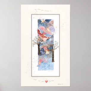 Wo dein Schatz ist, 9" x 15" selbst gerahmter Druc Poster