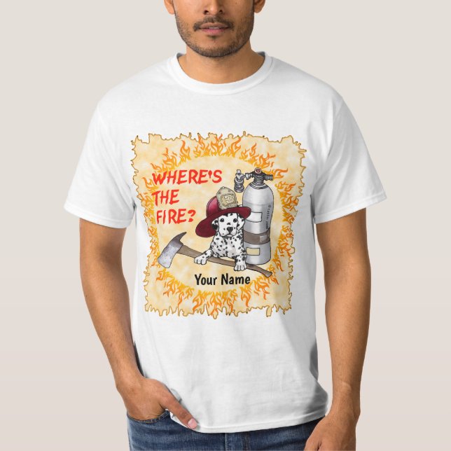 Wo der Feuerwehrmann-T - Shirt ist (Vorderseite)