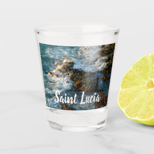 Wo der Ozean auf die Felsen trifft Schnapsglas