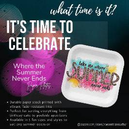 Wo der Sommer nie die Papierplatte beendet Pappteller