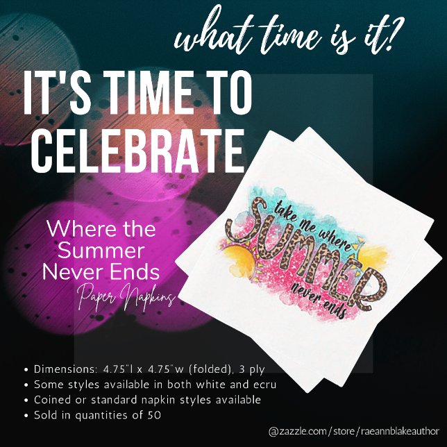 Wo der Sommer Papier Napkin nie endet Serviette (Von Creator hochgeladen)