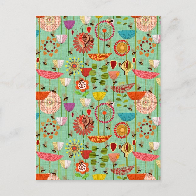 Wo die Bienen fliegen 50 Postkarte (Vorderseite)