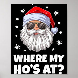 Wo die Huren sind lustiger Weihnachts-Santa unange Poster