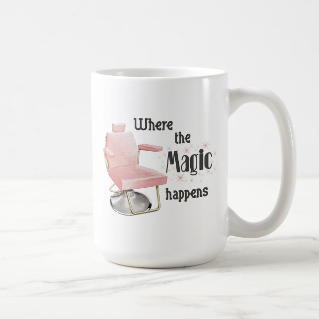 Wo die Magie Stylist-Tasse geschieht Kaffeetasse (Rechts)