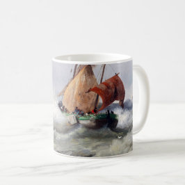 Wo die Natur regiert: Sturmflut mit Möwen Kaffeetasse