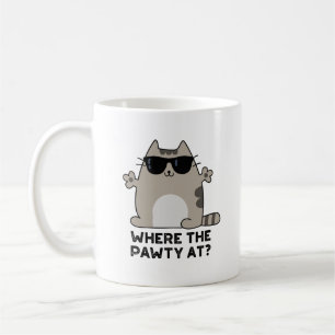 Wo die Pawty im sonnigen Party Cat Puff Kaffeetasse
