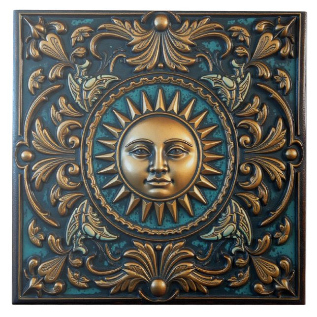 Wo die Sonne wohnt Fliese (Vorderseite)
