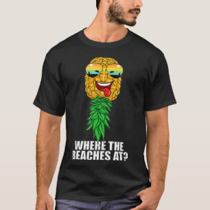 Wo die Strände bei Swinger Urlaub Auf dem Rücken T-Shirt