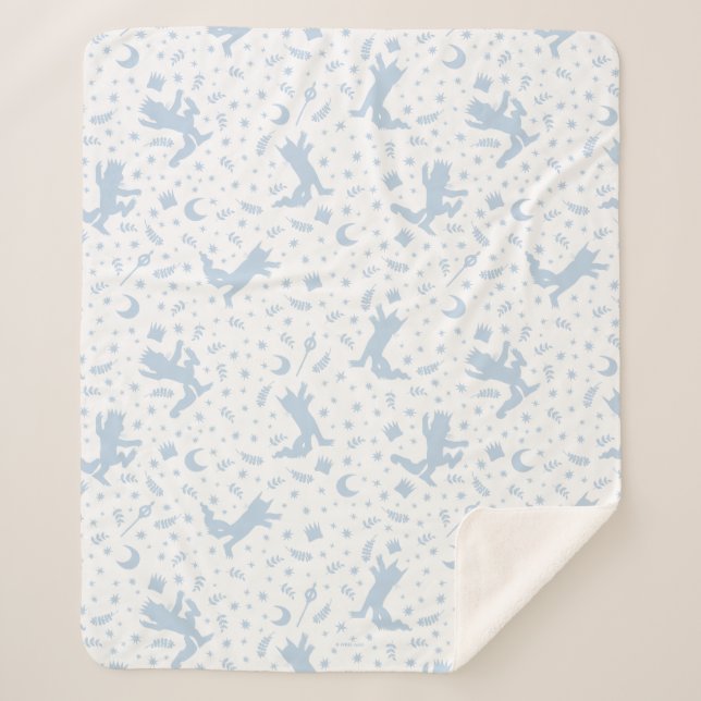 Wo die wilden Dinge blaue Flora Sherpadecke (Vorderseite)