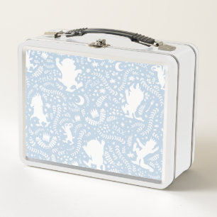 Wo die wilden Dinge blaues Blumenmuster Metall Brotdose