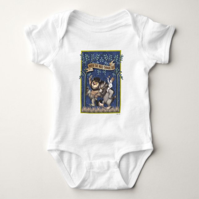 Wo die wilden Dinge grafisch sind Baby Strampler (Vorderseite)