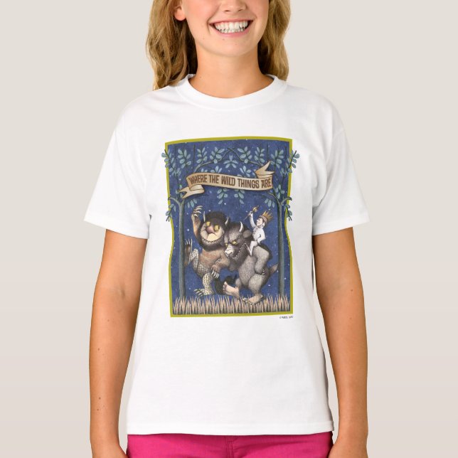Wo die wilden Dinge grafisch sind T-Shirt (Vorderseite)