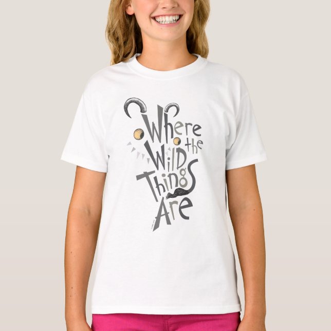 Wo die wilden Dinge grafisch zitiert werden T-Shirt (Vorderseite)