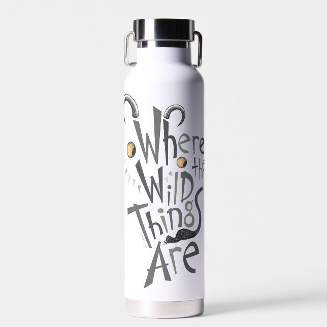 Wo die wilden Dinge grafisch zitiert werden Trinkflasche (Vorne)