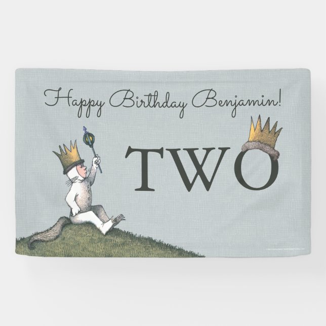 Wo die wilden Dinge sind 2. Geburtstag Banner (Horizontal)