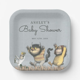 Wo die wilden Dinge sind Baby-Dusche Papier-Teller Pappteller