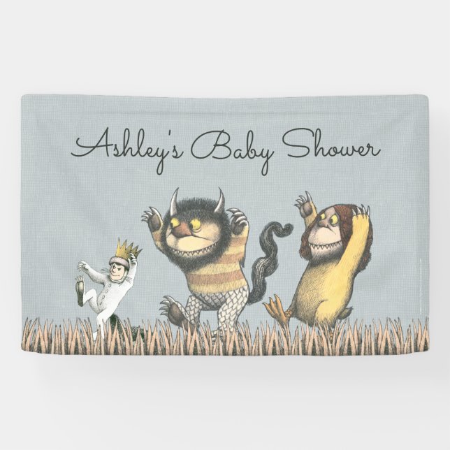 Wo die wilden Dinge sind Babydusche-Banner Banner (Horizontal)