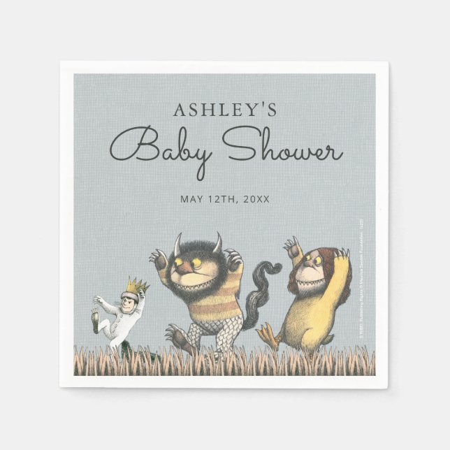 Wo die wilden Dinge sind Babydusche Napkins Serviette (Vorderseite)