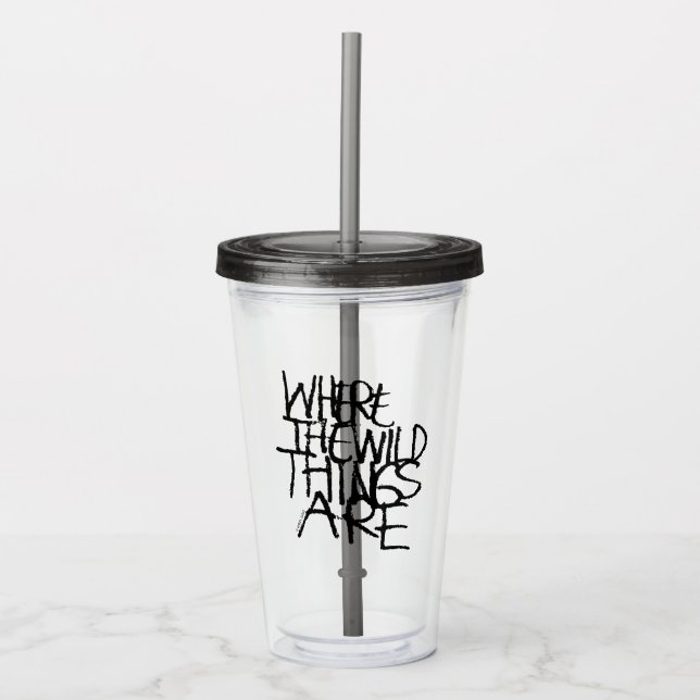 Wo die wilden Dinge sind | Handschriftlich Acryltrinkbecher (Vorderseite)