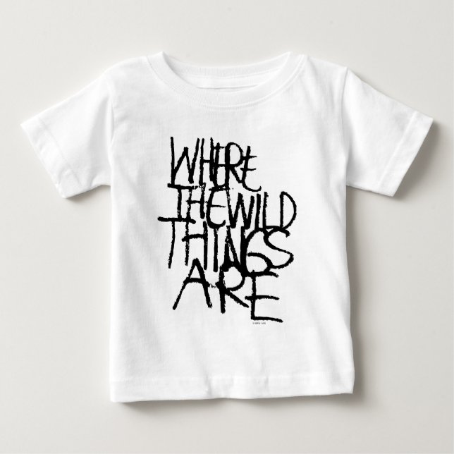 Wo die wilden Dinge sind | Handschriftlich Baby T-shirt (Vorderseite)