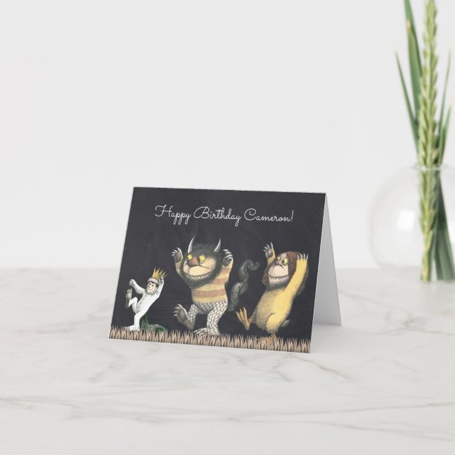 Wo die wilden Dinge sind | Happy Birthday Karte (Vorderseite)