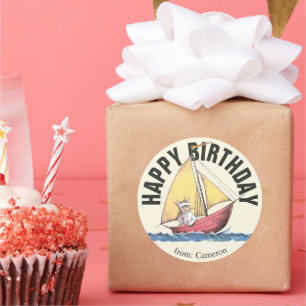 Wo die wilden Dinge sind   Happy Birthday Runder Aufkleber