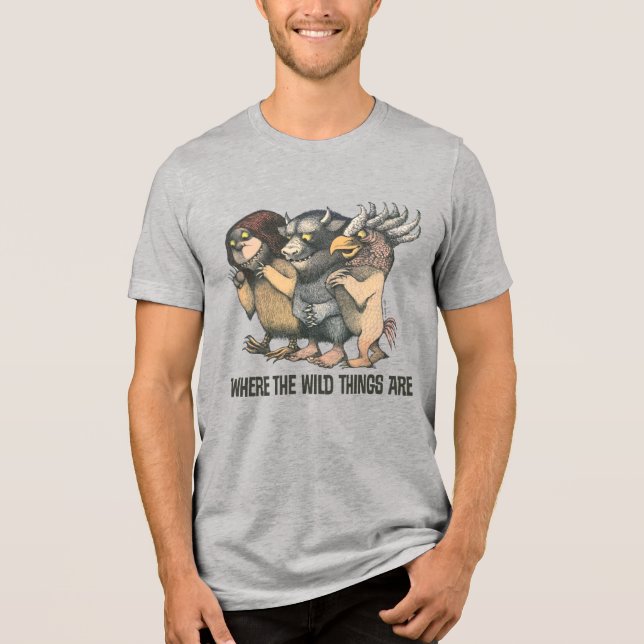 Wo die wilden Dinge sind | Kreaturen Tri-Blend Shirt (Vorderseite)