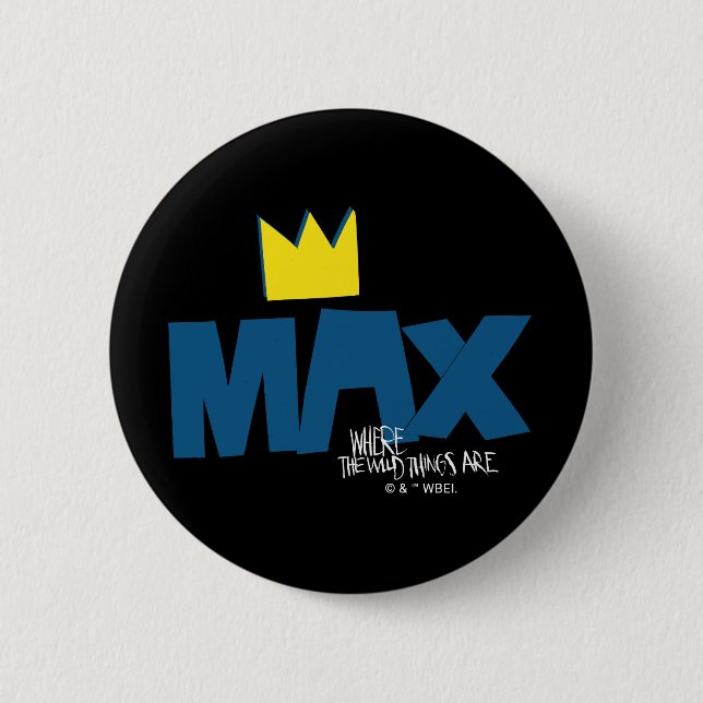Wo die wilden Dinge sind | Max und Krone Button (Vorderseite)