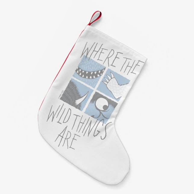 Wo die wilden Dinge sind | Square Graphic Kleiner Weihnachtsstrumpf (Vorderansicht (hängend))