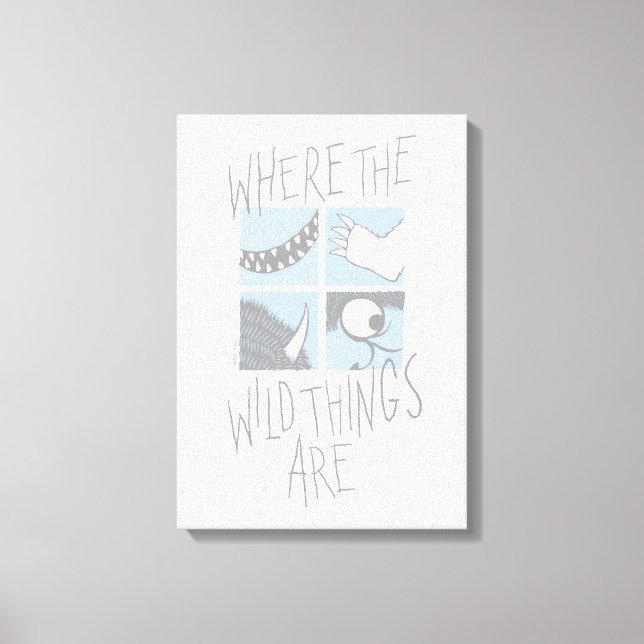 Wo die wilden Dinge sind | Square Graphic Leinwanddruck (Vorderseite)