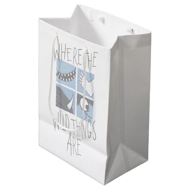 Wo die wilden Dinge sind | Square Graphic Mittlere Geschenktüte (Vorderseite Schrägansicht)