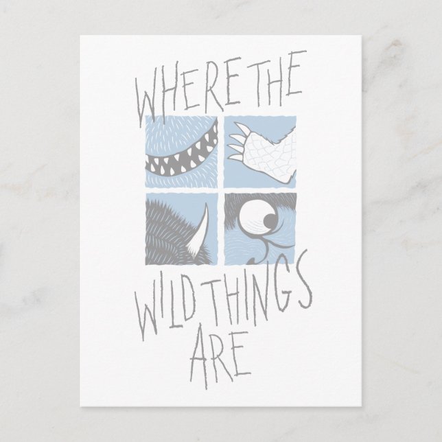 Wo die wilden Dinge sind | Square Graphic Postkarte (Vorderseite)