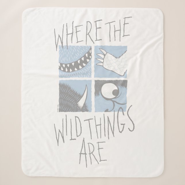 Wo die wilden Dinge sind | Square Graphic Sherpadecke (Vorderseite)
