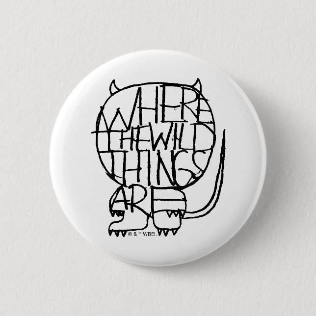 Wo die wilden Dinge sind | Wild Things Sketch Button (Vorderseite)