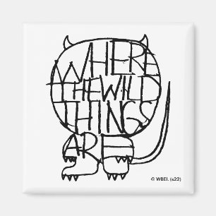 Wo die wilden Dinge sind   Wild Things Sketch Magnet