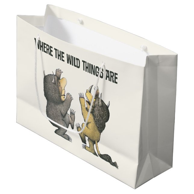 Wo die wilden Dinge sind | Wilde Dinge Große Geschenktüte (Vorderseite Schrägansicht)