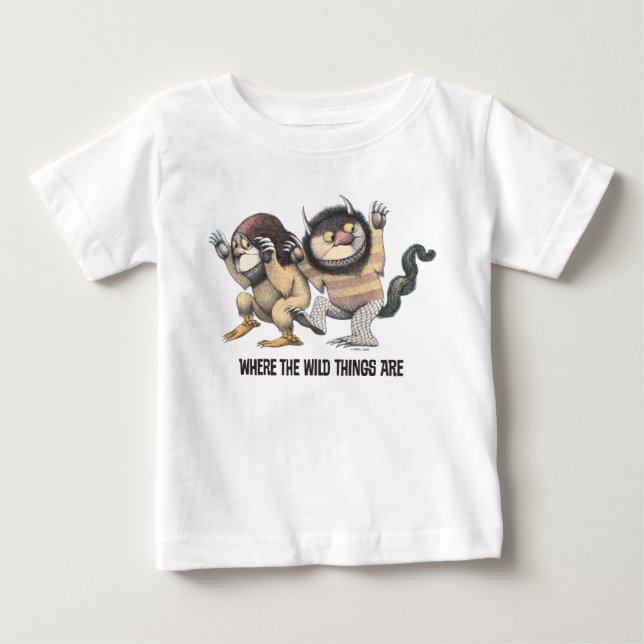 Wo die wilden Dinge sind | Zwei wilde Dinge Baby T-shirt (Vorderseite)
