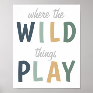Wo die wilden Dinge Spielraum Poster spielen