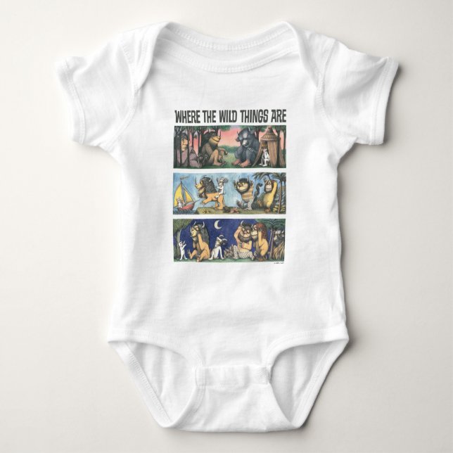 Wo die wilden Dinge Szenen sind Baby Strampler (Vorderseite)