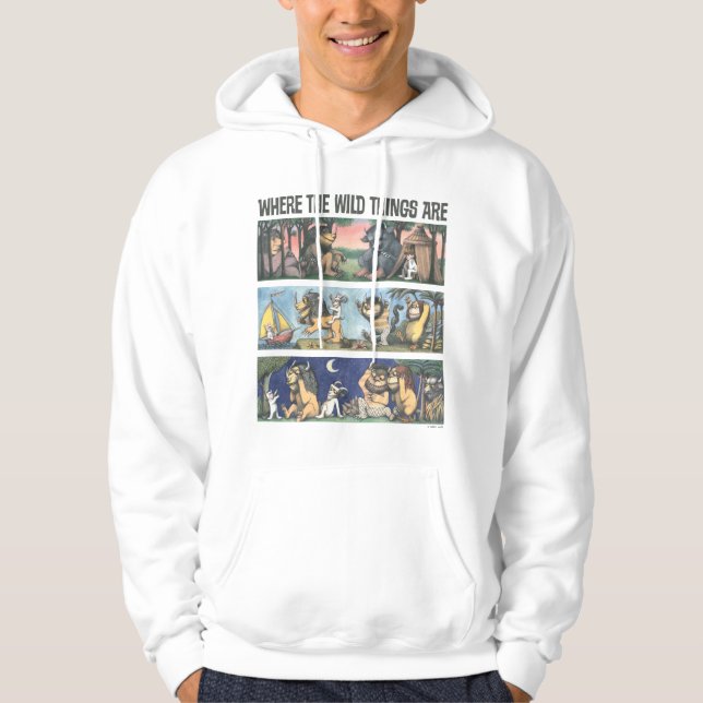 Wo die wilden Dinge Szenen sind Hoodie (Vorderseite)