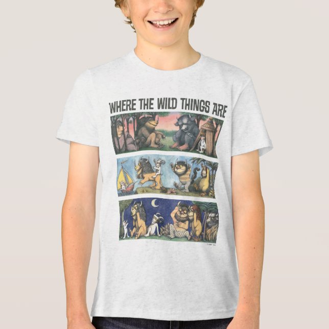 Wo die wilden Dinge Szenen sind Tri-Blend Shirt (Vorderseite)