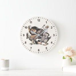 Wo die wilden Dinge Zeichen sind Große Wanduhr