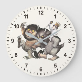 Wo die wilden Dinge Zeichen sind Große Wanduhr
