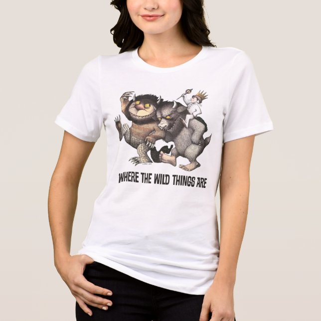 Wo die wilden Dinge Zeichen sind Tri-Blend Shirt (Vorderseite)