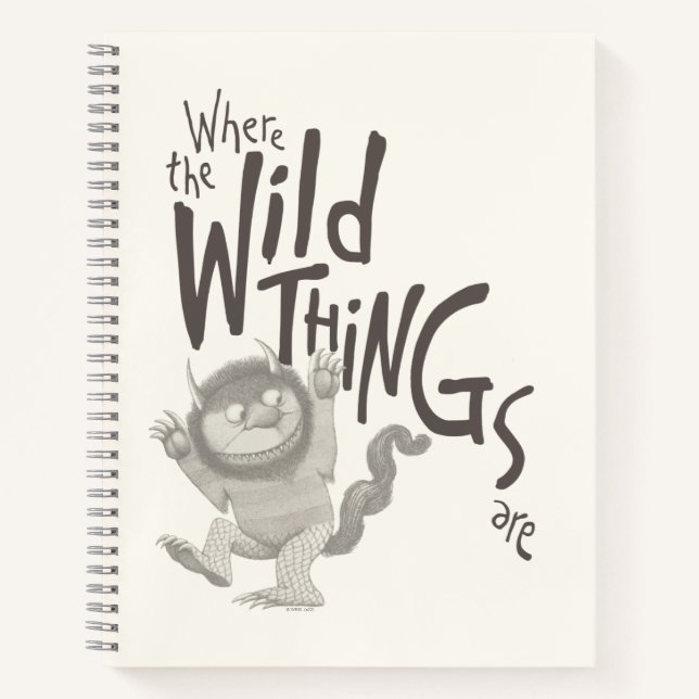 Wo die wilden Dinge zitieren Notizbuch (Vorderseite)