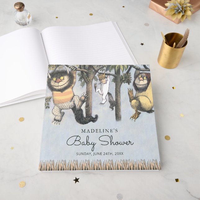 Wo die wilden Kerle wohnen Baby Shower Gästebuch (Vorderseite offen)